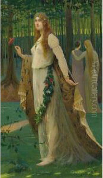 The Dryad Oil Painting by Maurice Chabas