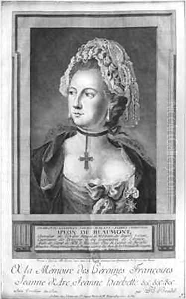 The Chevalier d'Eon, dressed as a woman Oil Painting by P. Jean Baptiste Bradel