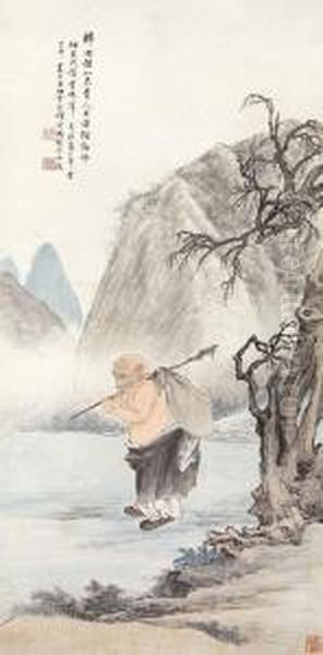 Maitreya Oil Painting by Feng Chaoran