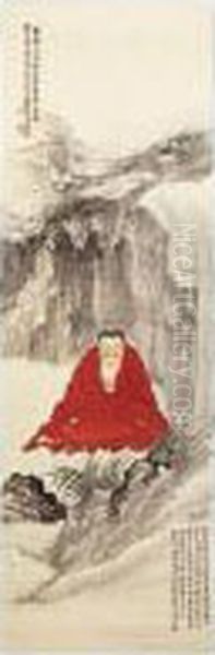 Buddha Oil Painting by Feng Chaoran