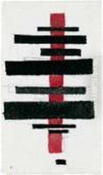 Suprematistische Komposition Oil Painting by Ilya Grigorevitch Chashnik
