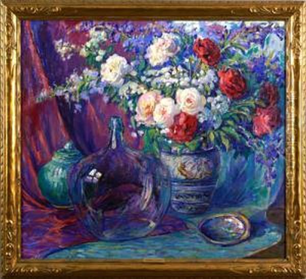 The Temple Vase Oil Painting by Kathryn Cherry