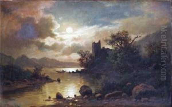 Clair De Lune Oil Painting by Fritz Chwala