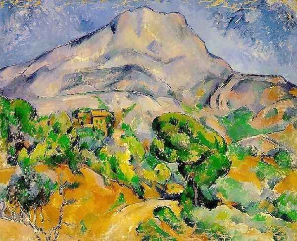 Mont Sainte-Victoire above the Tholonet Road Oil Painting by Paul Cezanne
