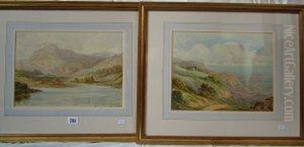 And Mountain Scene; And A Coastal Scene Oil Painting by Alfred Coleman