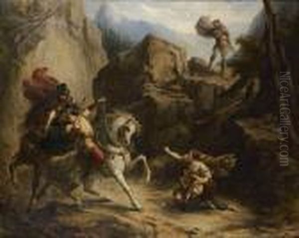 Histoire De Guillaume Tell Oil Painting by Alexandre-Marie Colin