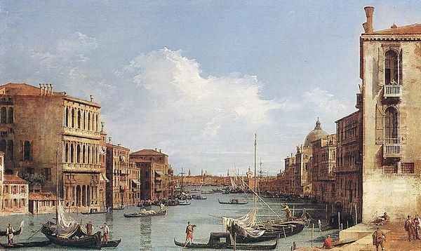 The Grand Canal From Campo S Vio Towards The Bacino Oil Painting by (Giovanni Antonio Canal) Canaletto