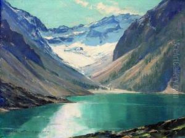 Lac Lovitel Oil Painting by Charles Henry Contencin