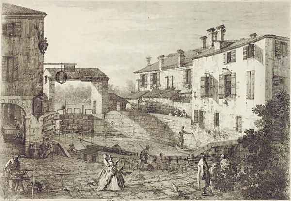 Le Porte de Dolo Oil Painting by (Giovanni Antonio Canal) Canaletto