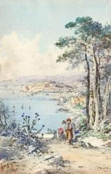 Vue De Nice Oil Painting by Emmanuel Costa