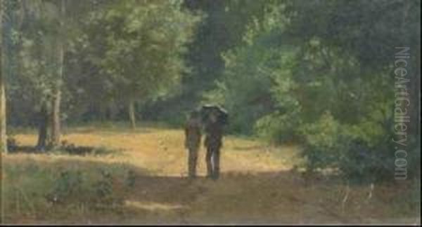 La Passeggiata Oil Painting by Giovanni Costa