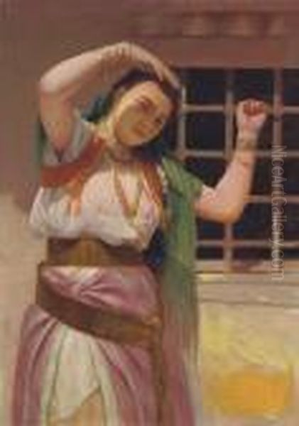 Algerian Girl Oil Painting by Gordon Coutts