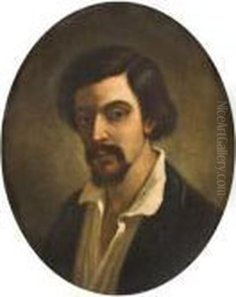 Portrait Du Poete Romantique Heinrich Heine Oil Painting by Thomas Couture