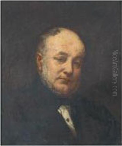 Portrait De L'architecte Emile Gilbert Oil Painting by Thomas Couture