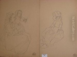 Enfant Aux Sabots Et Mere Et Son Enfant