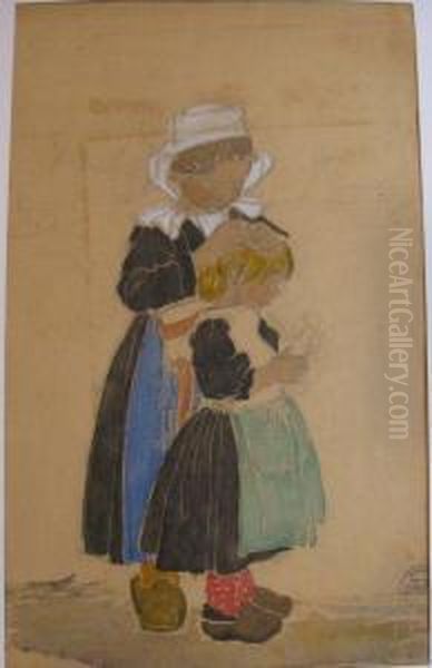 Les Deux Soeurs Oil Painting by Suzanne Crepin