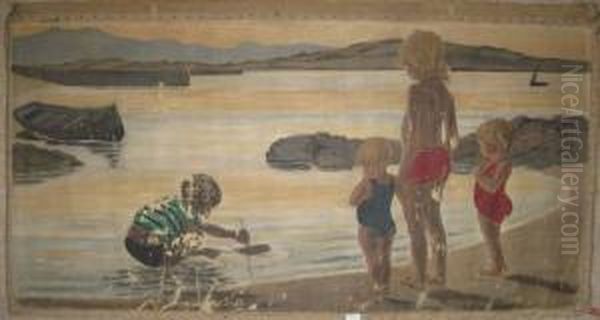 Bord De Mer Oil Painting by Suzanne Crepin