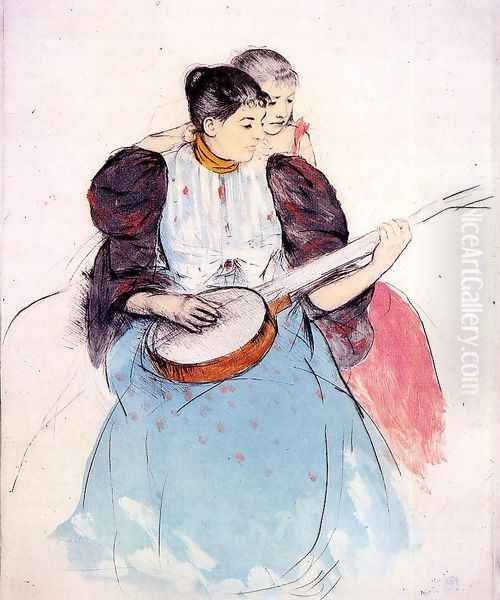 The Banjo Lesson, 1893 Oil Painting by Mary Cassatt