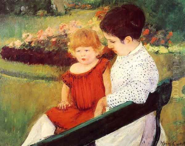 In The Park Oil Painting by Mary Cassatt