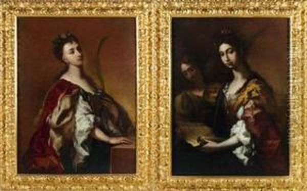 Sainte Catherine D'alexandrie Oil Painting by Pietro Dandini