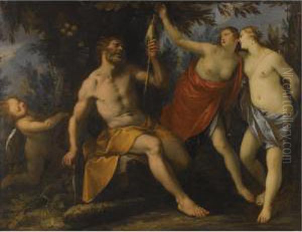 Hercules And Omphale Oil Painting by Stefano Danedi
