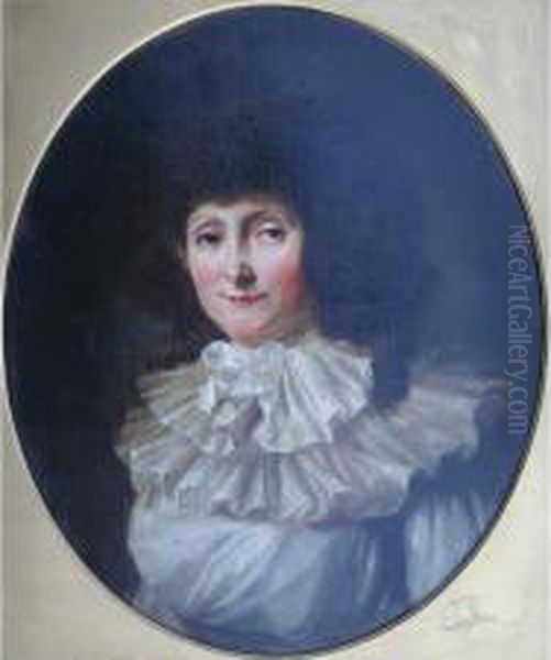 Portrait Of Sarah Daunt, Wife Of William John Colley Oil Painting by Henri Pierre Danloux
