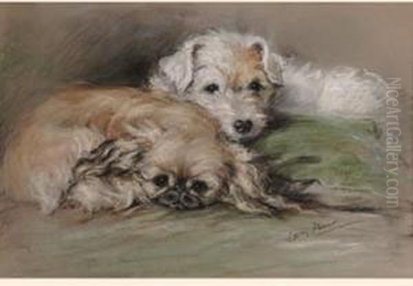 Brown Eyes Oil Painting by Lucy Dawson