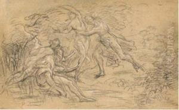 Avec Inscription 'f. Lemoine' Oil Painting by Bon De Boulogne
