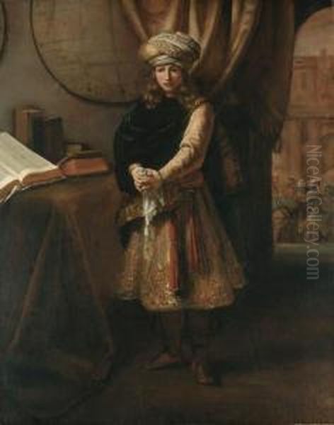 Joseph Weeping In His Room, His Brothers Beyond Oil Painting by Aert De Gelder