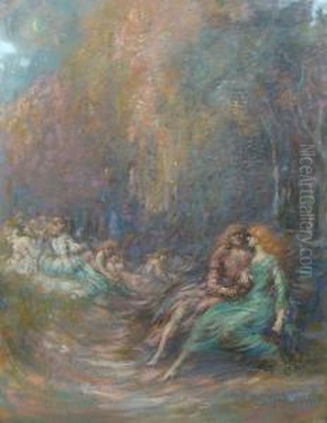 Bacchanale Dans Un Parc Oil Painting by Henri De Groux