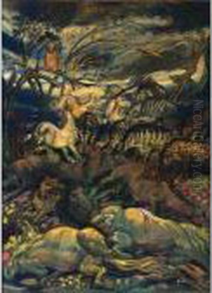Le Charrier Oil Painting by Henri De Groux