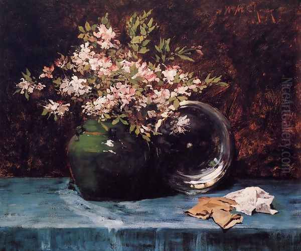 Bobbie: A Portrait Sketch Oil Painting by William Merritt Chase