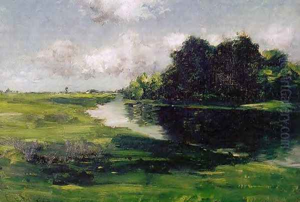 Long Island Landscape after a Shower of Rain Oil Painting by William Merritt Chase