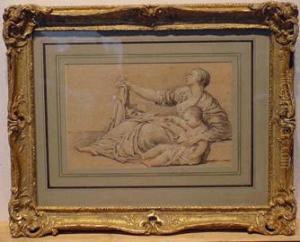Copy After The Elenosa De Santa 
Cecilia In The Polet Chapel At Sanluigi Dei Francesi, Rome Oil Painting by Charles de Lafosse