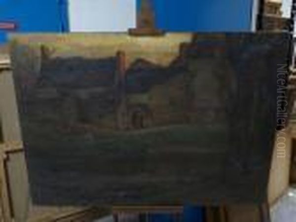Ferme Oil Painting by Etienne De Martenne