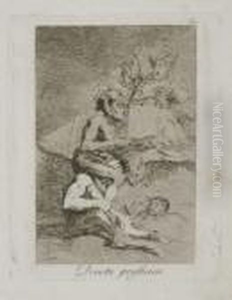 Untitled Oil Painting by Francisco Goya Fuendetodos