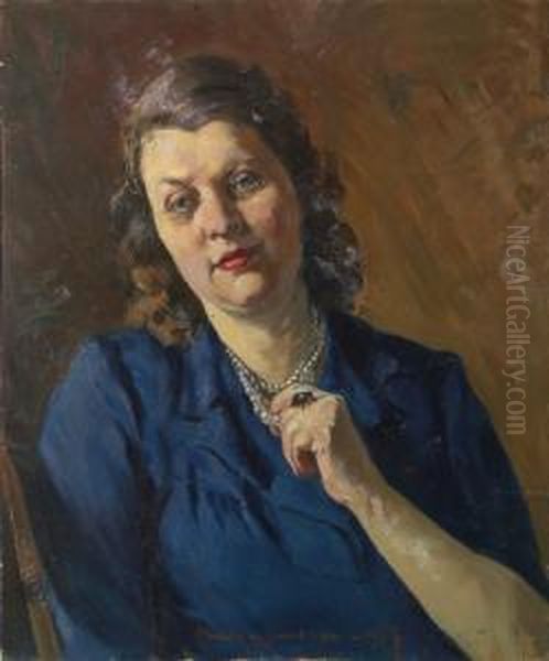 Ritratto Di Signora Oil Painting by Michele De Simone