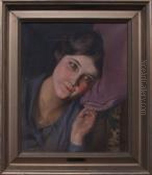 Portret Zasn
Ine Mladezeny Oil Painting by Jan Dedina