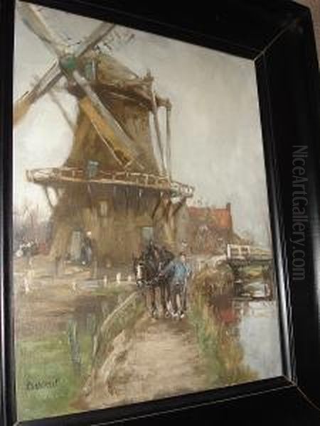 The Old Windmill Oil Painting by Eugene Dekkert