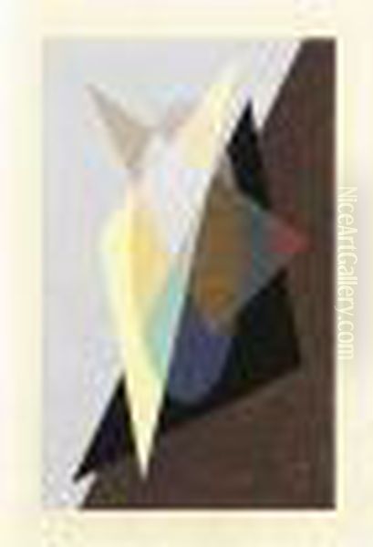Composition: Triangles Et Ovale Oil Painting by Felix Aime Del Marle