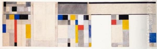 Composition Oil Painting by Felix Aime Del Marle