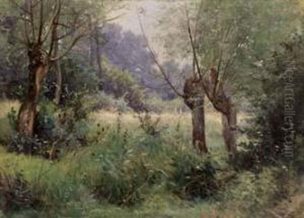 Paesaggio Oil Painting by Alexis-Auguste Delahogue