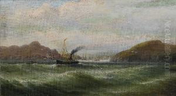 A Whaling Fleet In The Bay Of Islands, New Zealand Oil Painting by Valentine, Val Delawarr