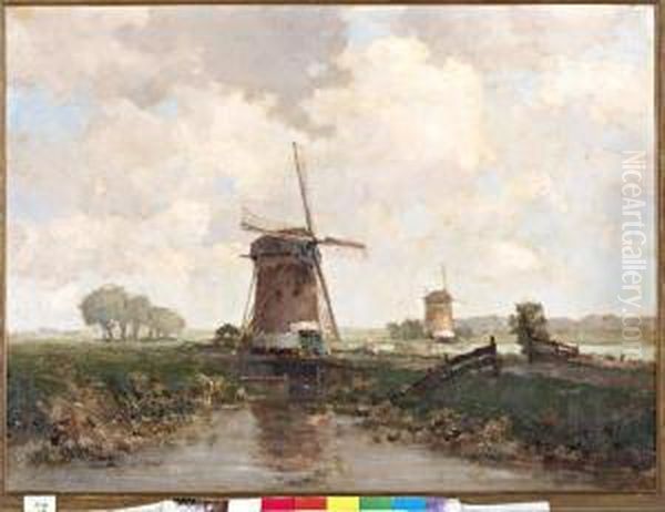 Bij Leidschendam Oil Painting by Gerarrd Delfgaauw