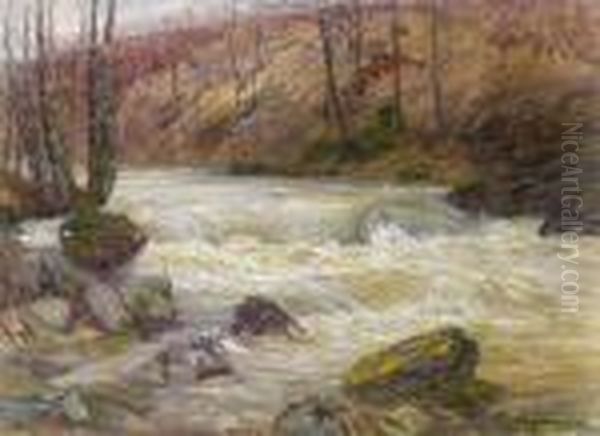Riviere En Automne Oil Painting by Leon Detroy