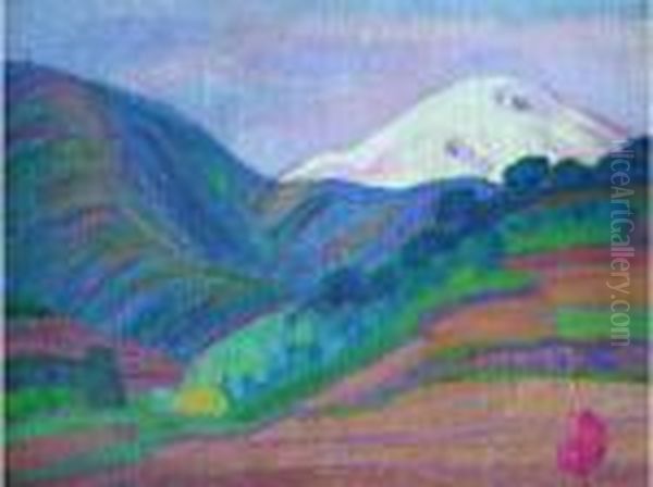  Paysagede Montagne  Oil Painting by Leon Detroy