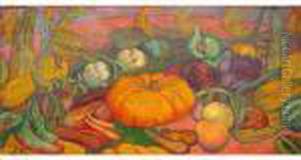  Naturemorte Aux Legumes  Oil Painting by Leon Detroy