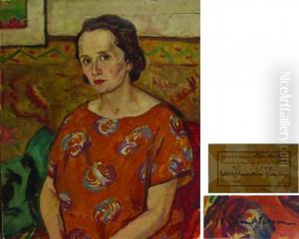 Ecaterina Tonitza Oil Painting by Stefan Dimitrescu