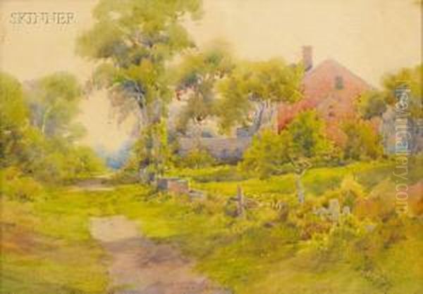 The Road To The Farmhouse Oil Painting by Hezekiah Anthony Dyer