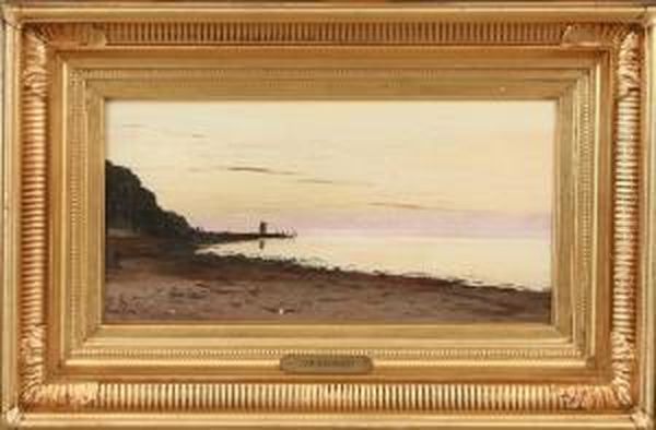 A Landscape At Sunset Oil Painting by Christian Eckardt